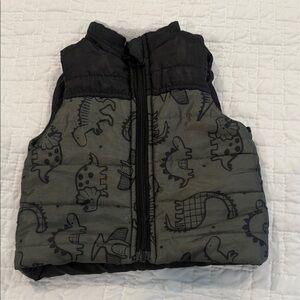 Little Ricky’s Kids' Dinosaur Print Puffer Vest 3-6 month